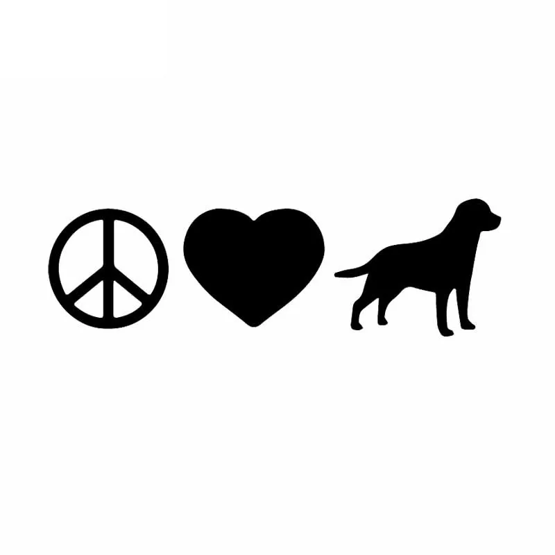 Автомобильная наклейка Peace Love лабрадор ретривер украшение для стекла автомобиля