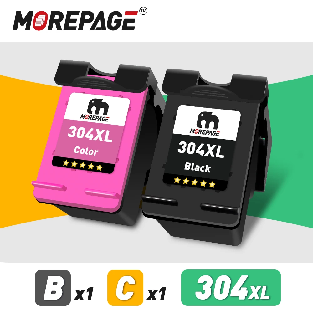 Morepage 304Xl Rigenerati Per Hp 304 Cartuccia Di Inchiostro Xl Hp304 Deskjet 2600 5010 5012 5014 5020 5030 5032 5034 5052 5055