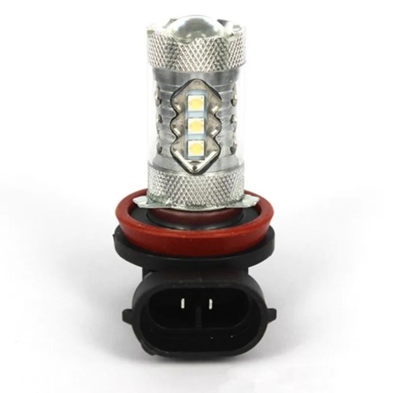 

1PCS High power front fog light H8 H11 9005 9006 80W fog light 16smd car LED anti fog light bulb