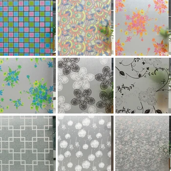 

Frosted Geometric Glass Window Film Opaque Water-Proof Moisture-Proof For Office Bathroom Self-Adhesive Vinyl Privacy Film