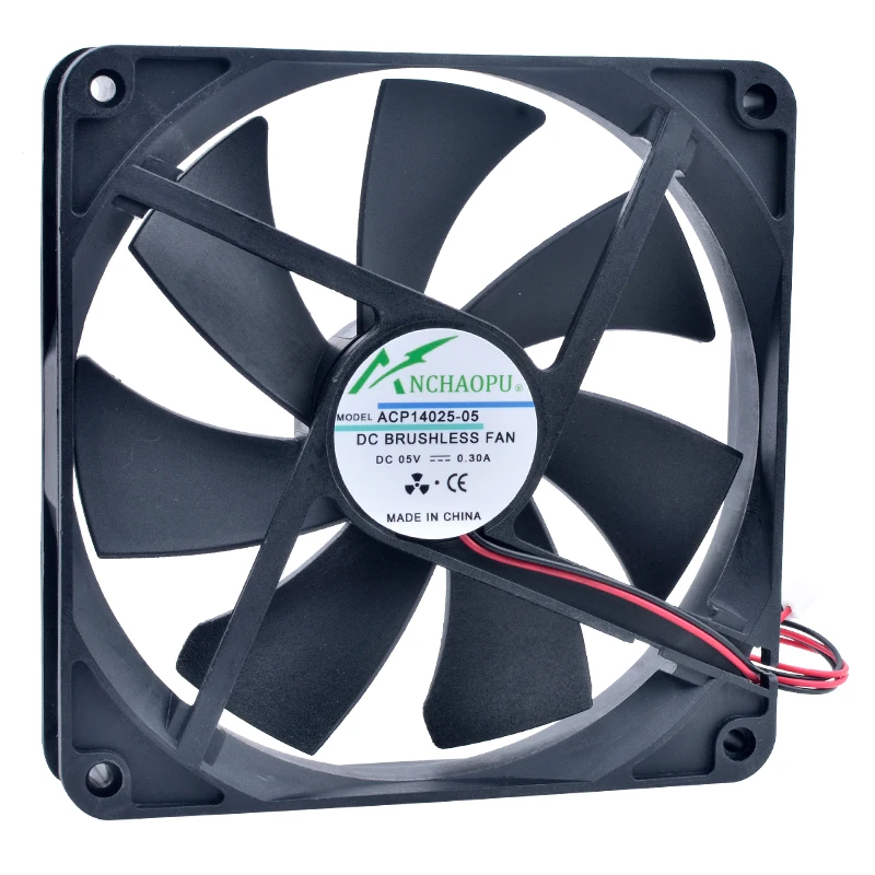 ACP14025 14cm 140mm Fan 140x140x25mm DC5V 12V 24V 2pin Cooling Fan Suitable for PC Case Power Supply Router Inverter - 2
