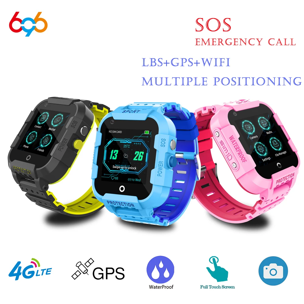  696 DF39Z 4G Kids Smart Watch GPS Wifi Tracker Smartwatch Touch Screen SOS SIM Phone Call Waterproo - 4000009369067