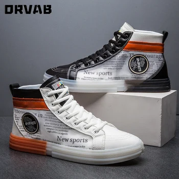 

Men Shoes Breathable Men Sneakers Fashion Male Footwear Youth Man Casual Shoes Comfortable Canvas Transparent High Top Sneakers