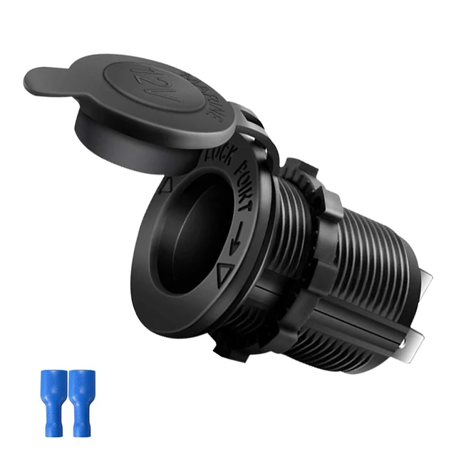 Car Cigarette Lighter Socket 12V-24V Waterproof Plug Power Outlet ...