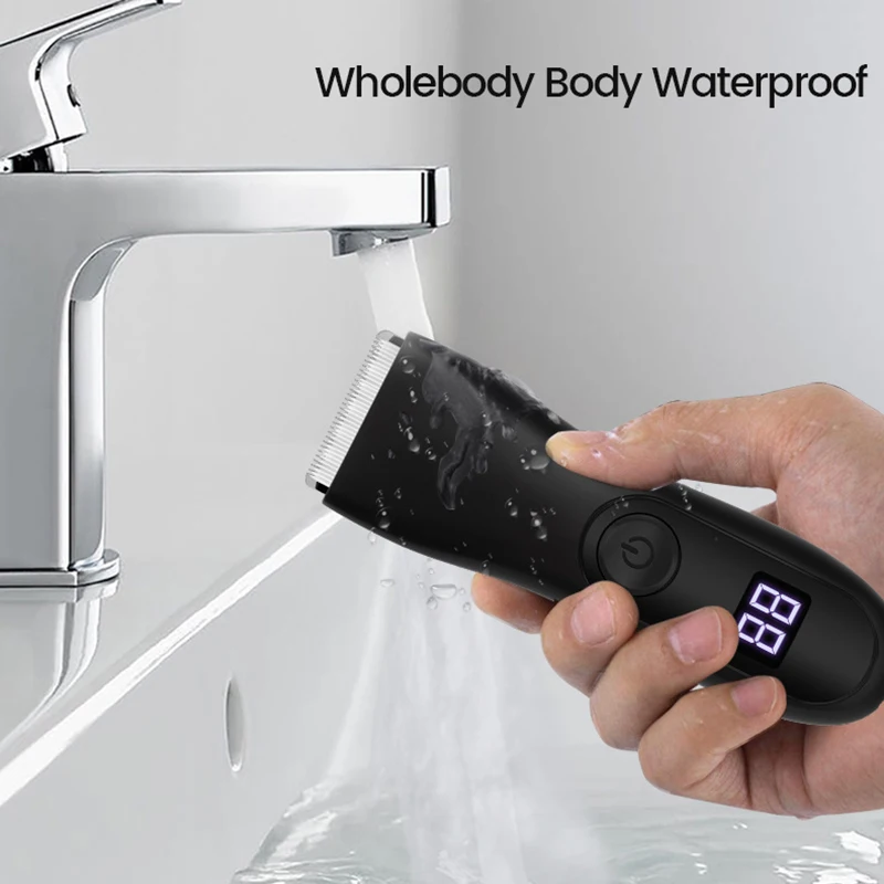 Waterproof Body Hair Trimmer Balls Shaver for Men Pubic Electric Men's Groomer Clippers Ceramic Blade Male Private Razor Removal 3