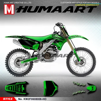 

HUMAART Die Cut Sticker MX Graphics Deco Kit for Kawasaki KX250F KX450F KXF250 KXF450 KXF 250 450 2006 2007 2008