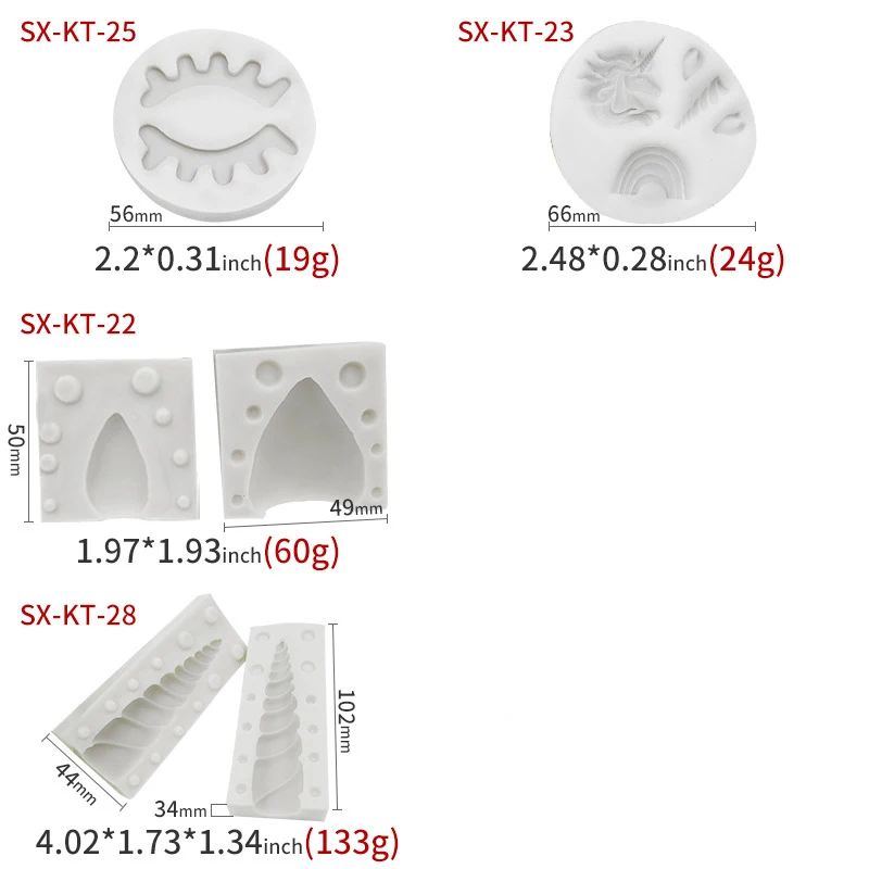 11 Styles Of New Unicorn Shape Cake Molds Fondant Silicone Mould DIY Baking Decoration Tools Cupcake Mold Pastry Model Tools4