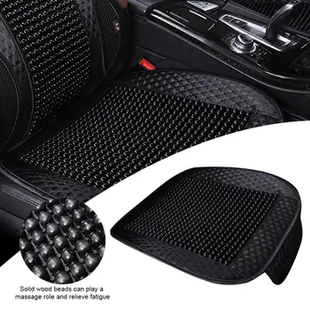 

Wood Beaded Seat Cover Square Mat With Breathable Comfortable Mesh Design Massaging Cool Seat Cushion For Car Office Home