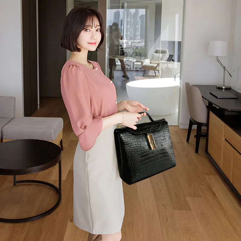 

Full-grain Leather New Style Briefcase Hand Shoulder Commuting WOMEN'S Cow Leather Bag WOMEN'S Bag