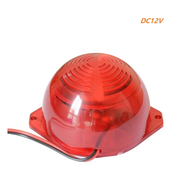 DC12V100db Alarm Siren With Strobe Light Outdoor LED Flashing Lamp Blinker Alarm Light Emergency Beacon For Shutter ring alarm wall mount Alarms & Sensors