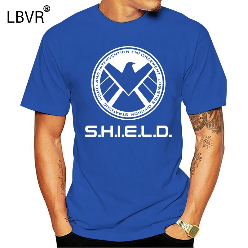 Чудеса агенты щит Для мужчин футболка черный Изделие из хлопка с короткими