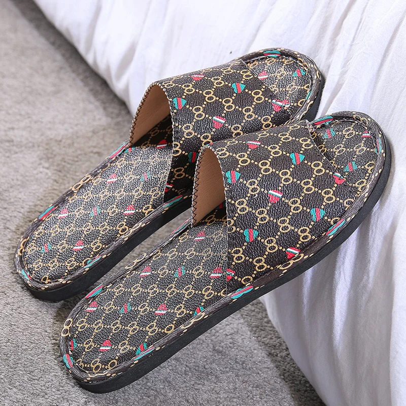 Summer Home Men Slippers Simple White Brown Blue Shoes Non-slip Bathroom Slides Flip Flops Couples Indoor Women flatform Slipper