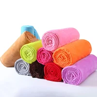 Winter Polyester Machine Washable Soft Warm Solid Coral Fleece Bedspread Cover Sofa Office Flannel Blanket Одеяло фланелевое 2