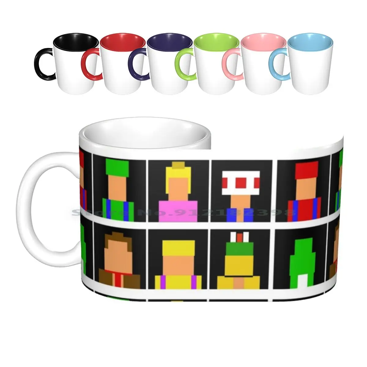 Tazze In Ceramica Kart A 8 Bit Tazze Da Caffè Tazza Da Tè Al Latte Kart 64 Videogiochi Luigi Peach Toad Yoshi Donkey Kong Wario Bowser Personaggi