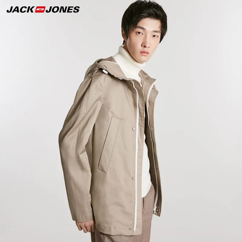 Джек Джонс осень мужская с капюшоном средней длины пальто куртка | 218421504