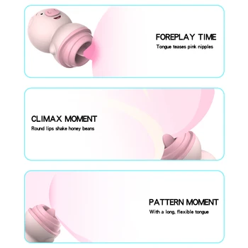 Cute Pig Tongue Lick Vibrators For Women Anal Clitoris Nipple Massager Female Sex Toys Adult Product Erotic Machine Sextoys Shop 4