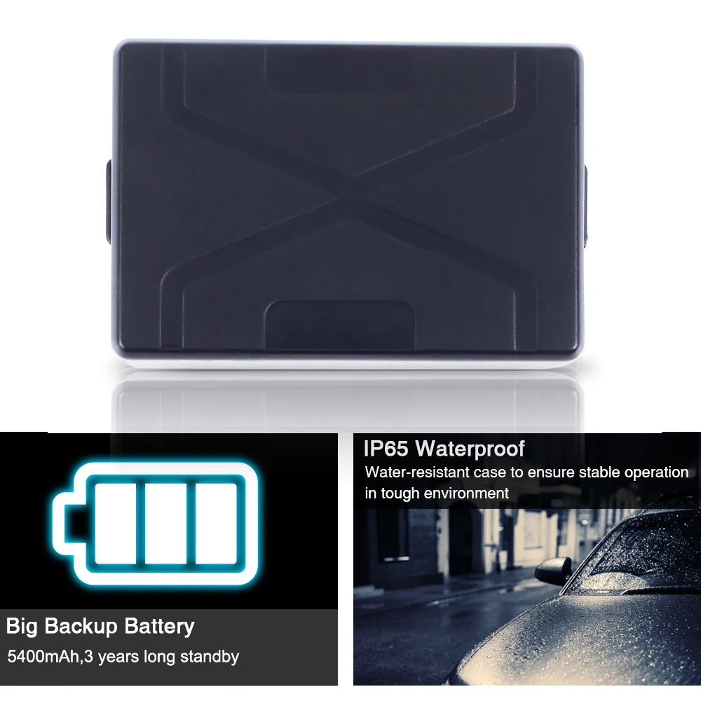  Vehemo 5400mA GT30 Fahrzeug GPS Tracker GPS Tracking Gerät Wasserdicht Stimme Monitor Lange Standby