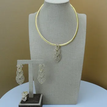 

Yuminglai Unique Design Dubai Costume Jewelry African Women Jewelry Sets FHK6858