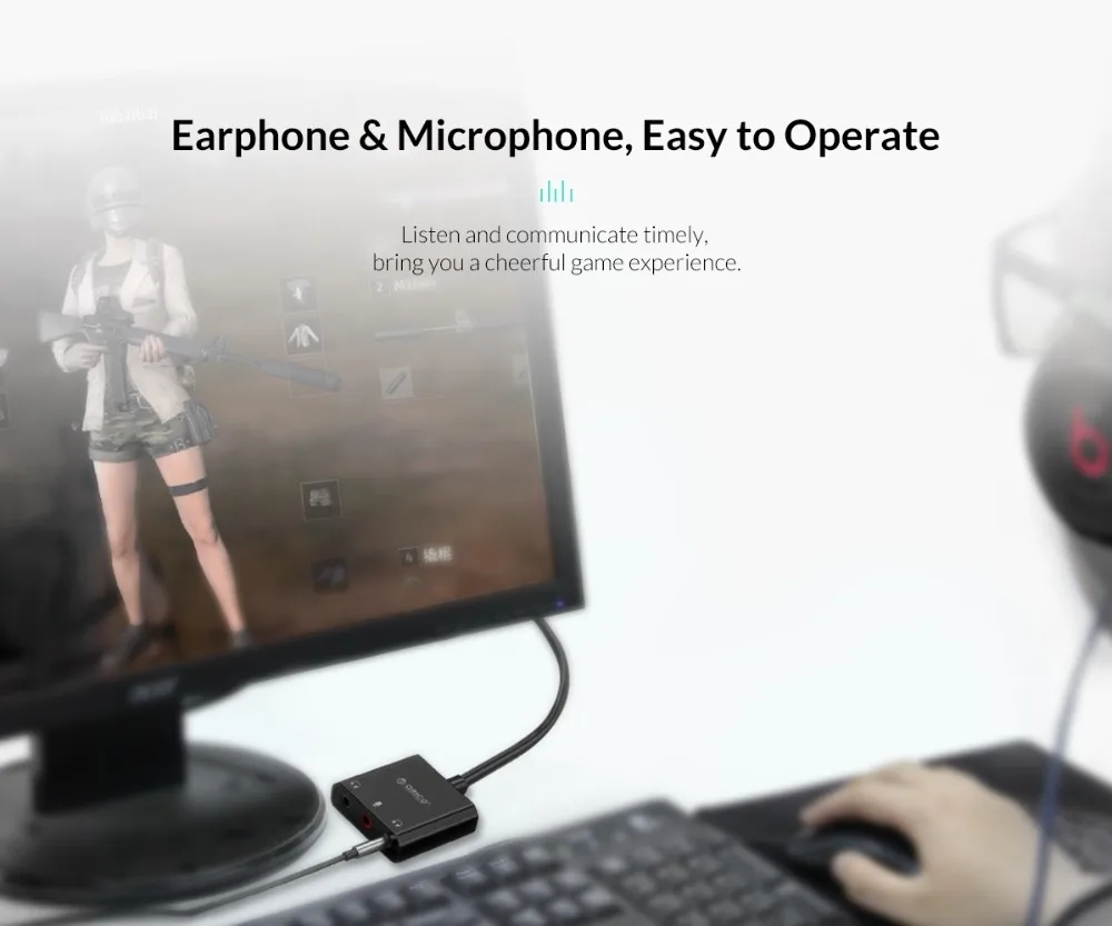 son externe usb avec interface audio et port adaptateur jack réglage du volume muet