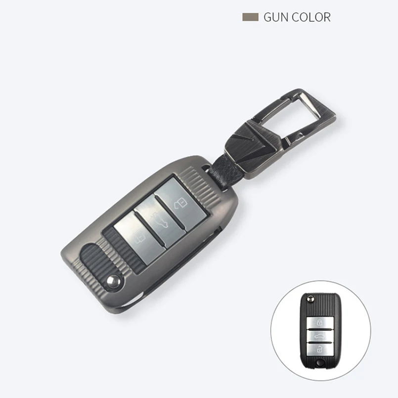 TYPE A GUN COLOR Цинковый сплав автомобиля 3 кнопки дистанционного умный брелок для ключей без ключей чехол для ключей Fob для Roewe - Название цвета: TYPE A GUN COLOR