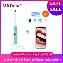 Беспроводной WiFi оральный стоматологический эндоскоп HD оральный интраоральный эндоскоп камера светодиодный светильник в реальном времени видео инспекционный инструмент для отбеливания зубов