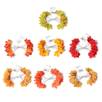 

Fairy String Lights 10 LEDs Maple Leaves Light Battery Operated for Outdoor Home Christmas Party Decoration
