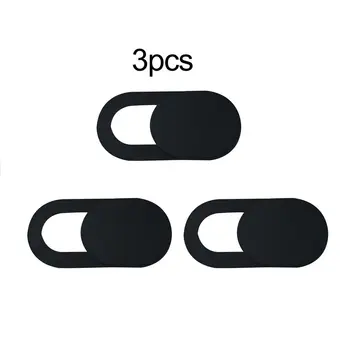 

3PCS/SET Metal Oval Shape Mini Webcam Cover Shutter Magnet Slider Camera Cover for Web Laptop PC Tablet Privacy ONLENY