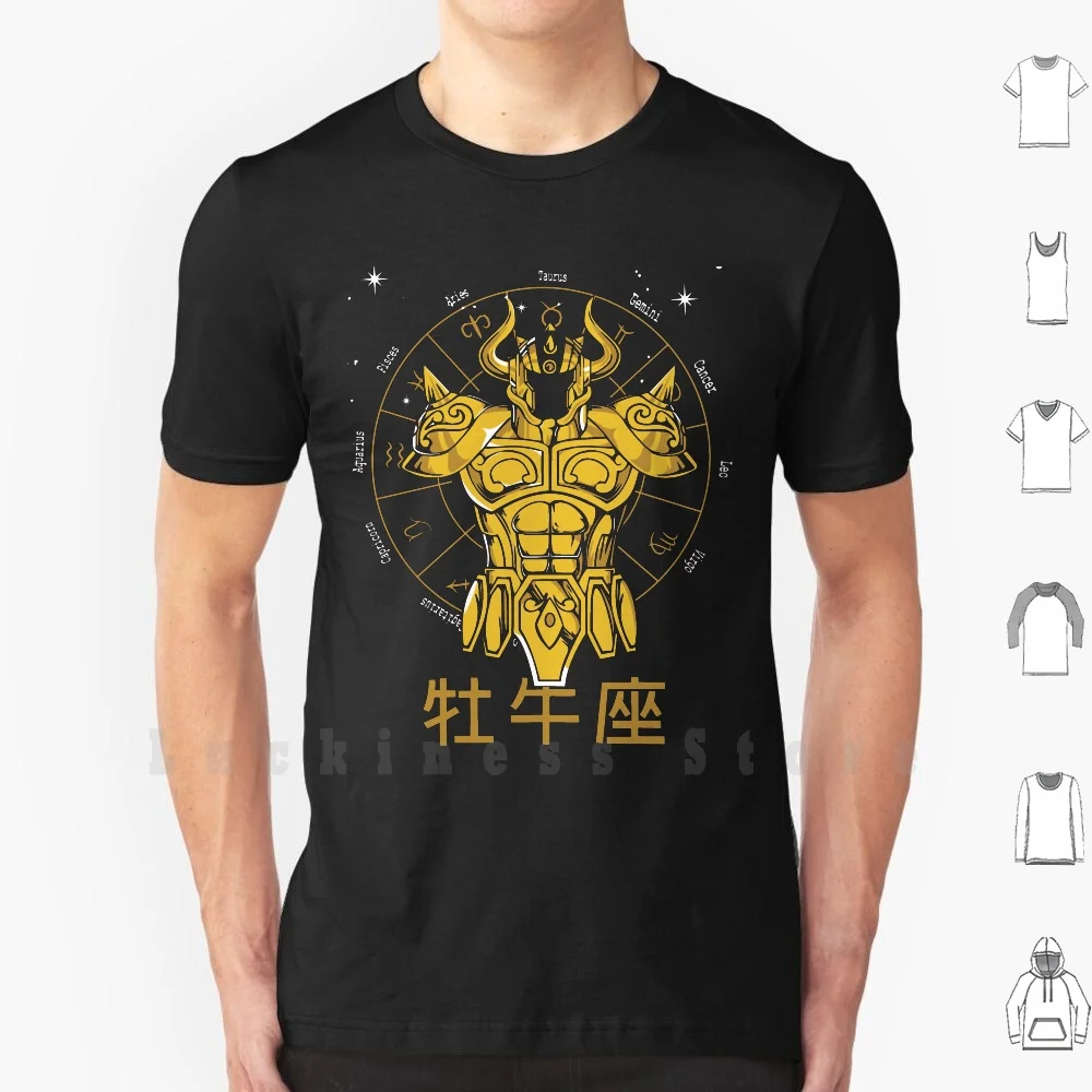 Taurus Cloth-Aldebaran Gold Cloth Saint Seiya T Shirt Print 100% Cotone New Cool Tee Aldebaran Taurus Aquarius Cloth