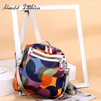 

Herald Fashion Women Backpack School Bags for Teenage Girls Printing Oxford Waterproof Travel Laptop Backpack Rucksack Mochila