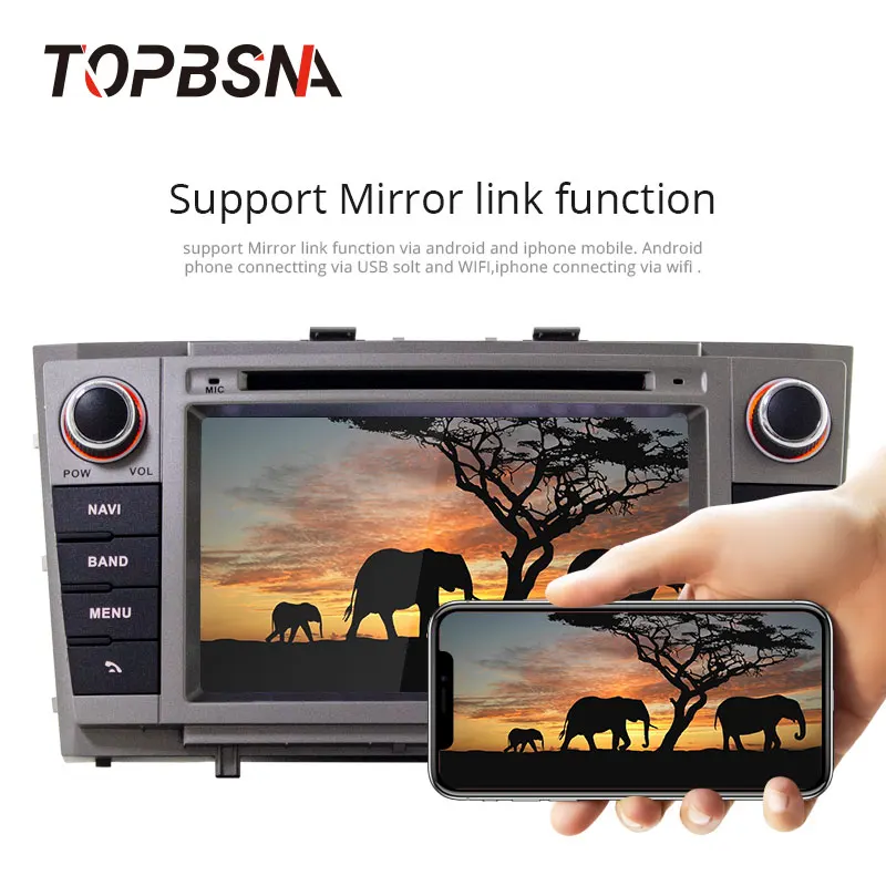 TOPBSNA dvd-плеер для автомобиля Android 9,0 для Toyota T27 Avensis 2008-2013 gps навигация Мультимедиа 2 Din автомагнитола стерео wifi RDS SD
