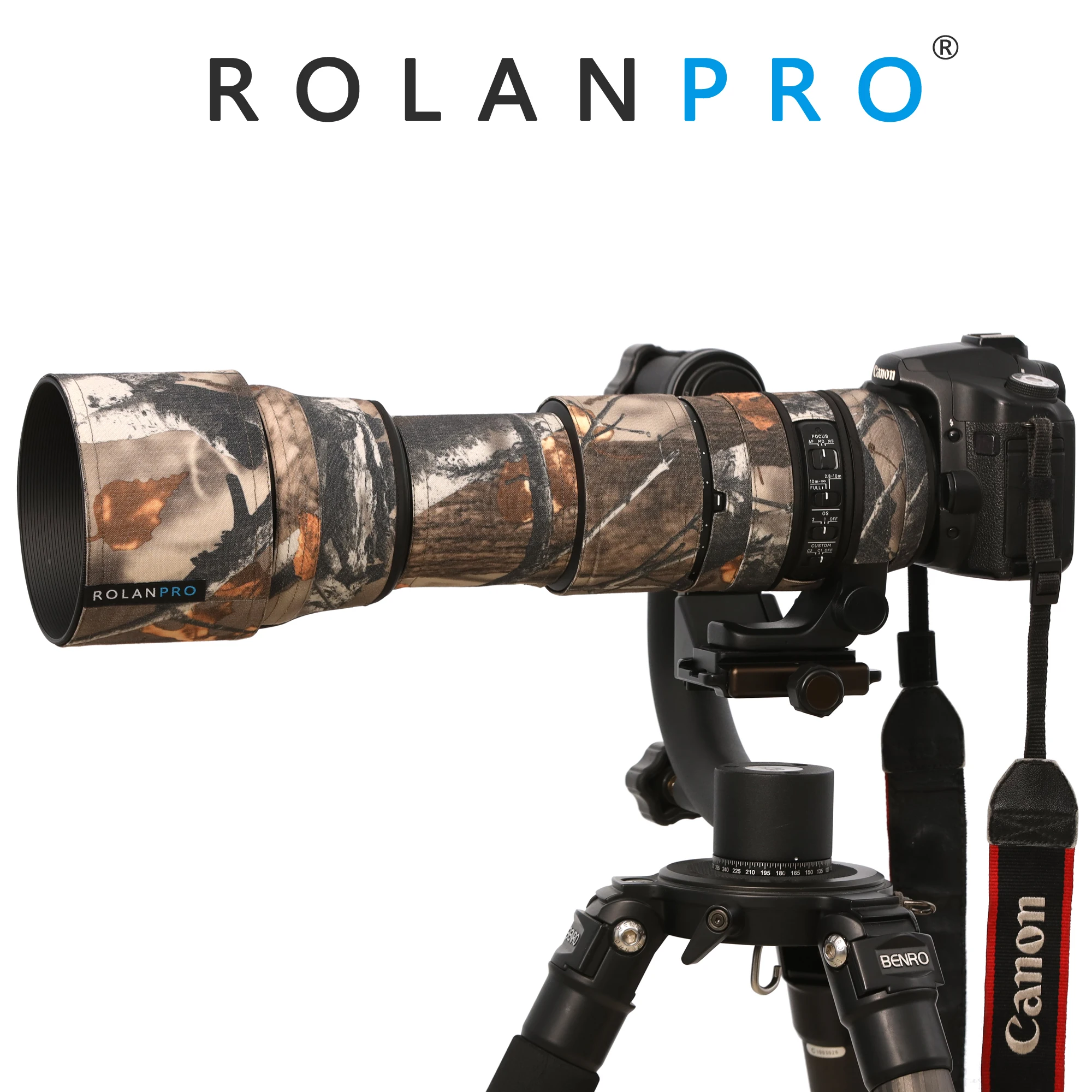 Rolanproレンズカモフラージュコートレインカバーforsigma 150