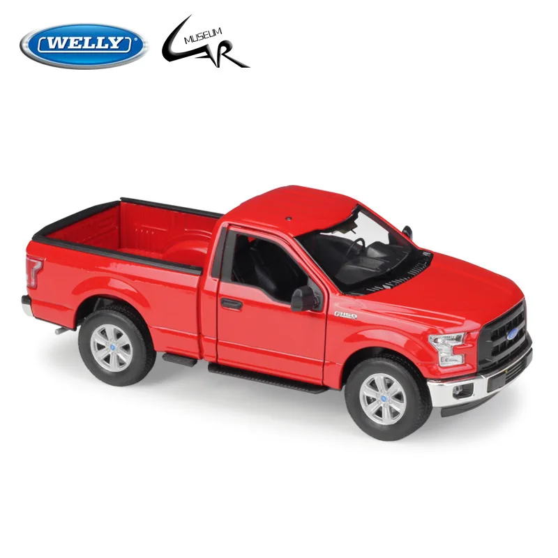 

Welly 1:24 Model Car Scale 2015 Ford F150 Regular Cab Simulator Pickup Truck Diecast Metal Car Toy Boy Gift Collections