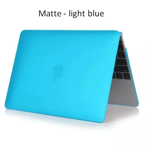 Кристально матовый чехол для ноутбука MacBook Touch ID A1932 чехол, для Macbook Air 13 A1466 A1369 Pro retina 11 12 13 15 жесткий чехол - Цвет: Matte sky blue