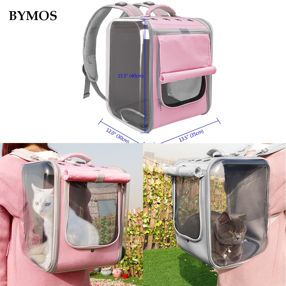 

Large Space Pet Carrier Backpack for Cats and Dogs with Mesh Ventilation Safety Strap Easy-Fit for Travel Hiking Walking