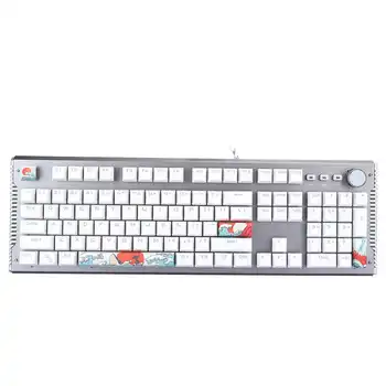 

Mechanical Keyboard 104 Keys Punk Style Blue Switch Gaming Keyboards with Backlight for Desktop Laptop Game Keyboards
