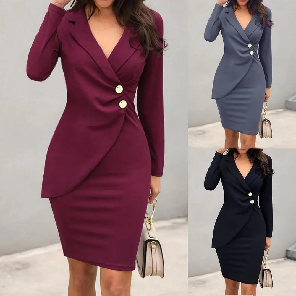Women One piece Blazer Dress Office 