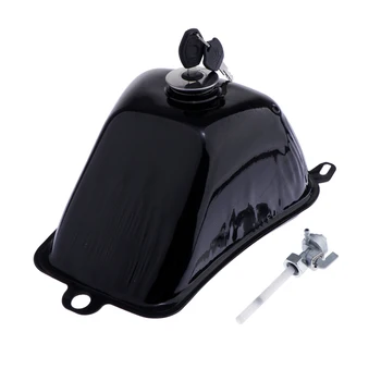 

MagiDeal PETROL GAS FUEL TANK WITH CHROME CAP & TAP & 2KEYS for 110 125cc