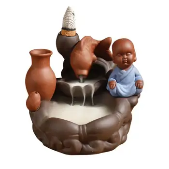 

Monk Creative Smoke Backflow Incense Burner Incense Base Aromatherapy furnace Home office Teahouse Decoration Craft