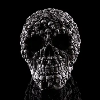 

Halloween Skull Model Horror Interior Decoration Resin Skull Head Halloween Home Skull Head DIY Decor Bars Ornament..