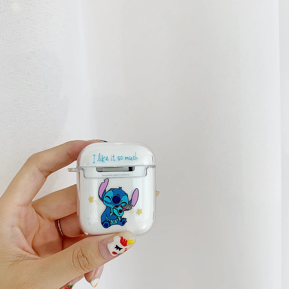 Мягкий силиконовый чехол с милым мультяшным стичем Doraemon Winnie для Apple AirPods 1 2, беспроводной Bluetooth чехол для наушников