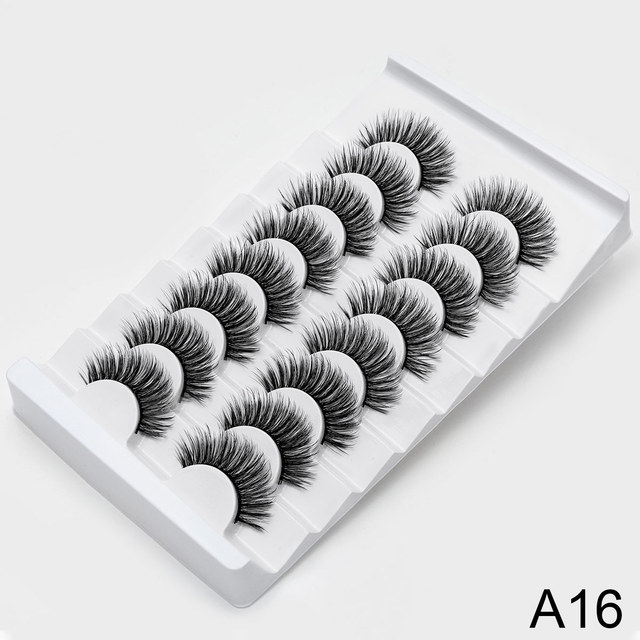 3D Faux Mink Lashes Natural False Eyelashes Dramatic Volume Fake Lashes Makeup Eyelash Extension Silk Eyelashes
