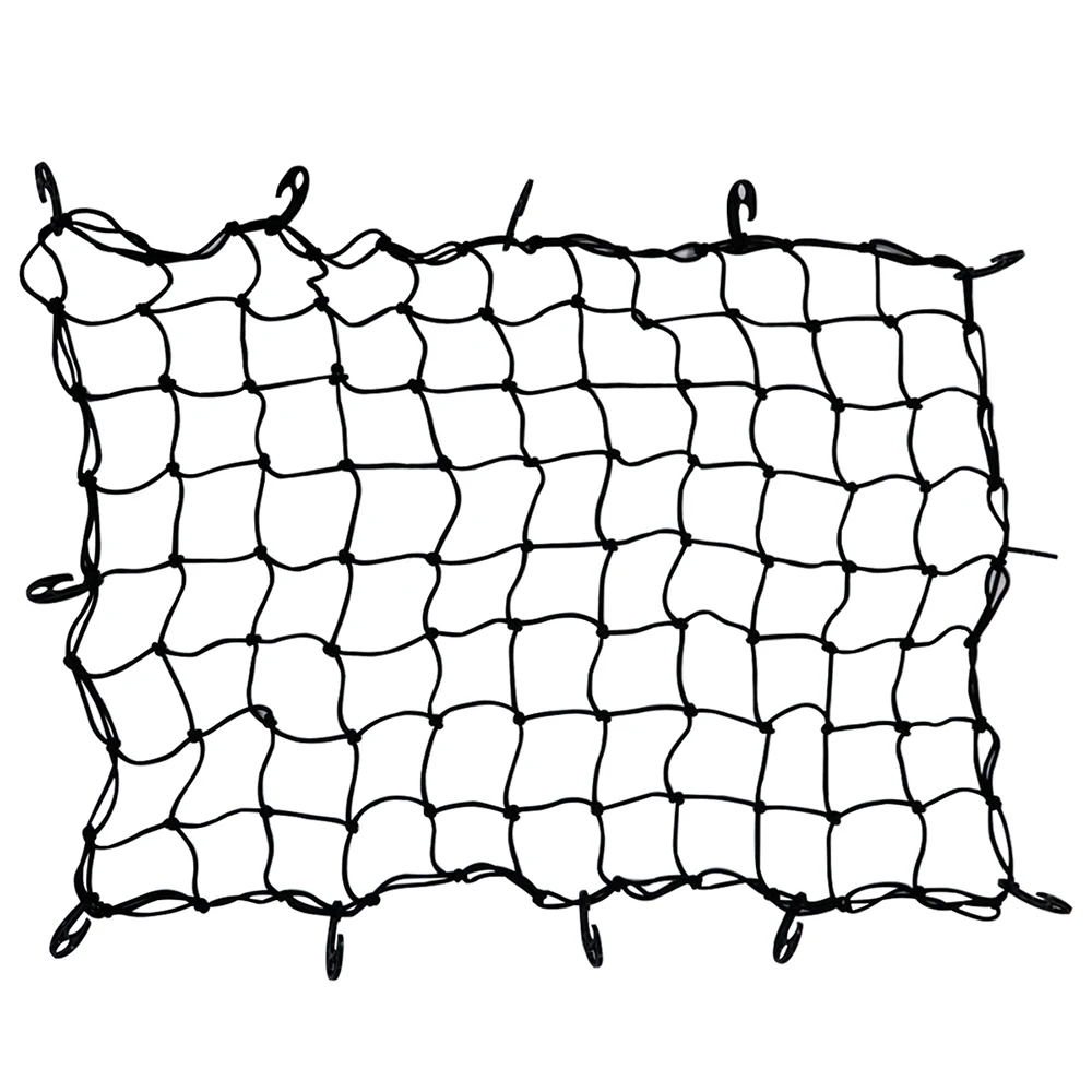 Новая багажная сетка 120x90 см банджи грузовая сетка стреч сверхмощная сетка вмещает регулируемые Крючки для крыши дополнительный багажник