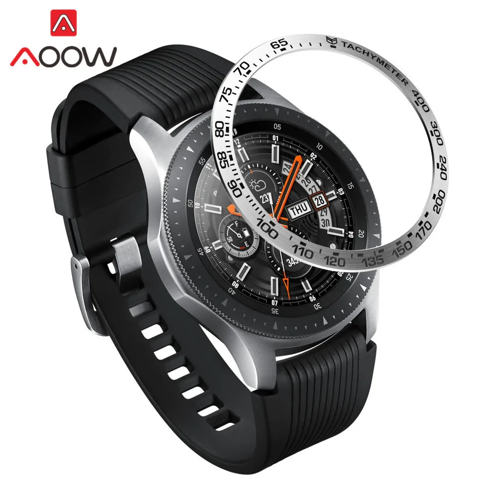 Ободок для часов для samsung gear S3 Frontier Galaxy Watch 42 мм 46 мм клейкая Защитная крышка кольцо из нержавеющей стали