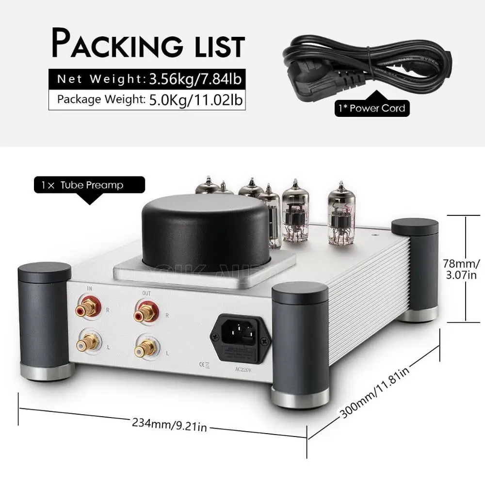 Nobsound 12AX7 12AU7 вакуумный трубчатый предусилитель домашний стерео аудио