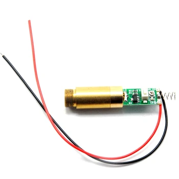 

650nm 100mw Red Laser Focus Dot Diode Module Brass 3-3.7V w/Driver+ Wire