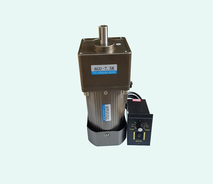 6IK180RGU-CF AC220V 180W AC Gear Reduction Asynchronous Motor, High Torque, Reversible, Adjustable Speed + Speed Controller