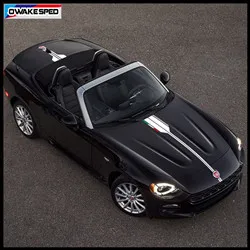 Italy Racing Flag Stripes Car Hood Tail Sticker For-Fiat 124 Spider Auto Engine Cover Bonnet Decor Vinyl Decals Accessories (3)_副本