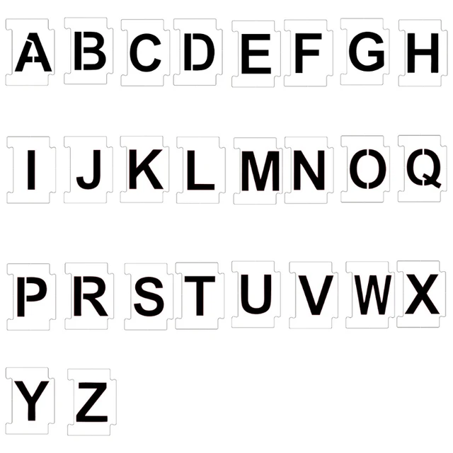 alphabet number stencils 4 inch 26 pack letters numbers stencil templates with signs for painting on wall reusable number letter stencils aliexpress