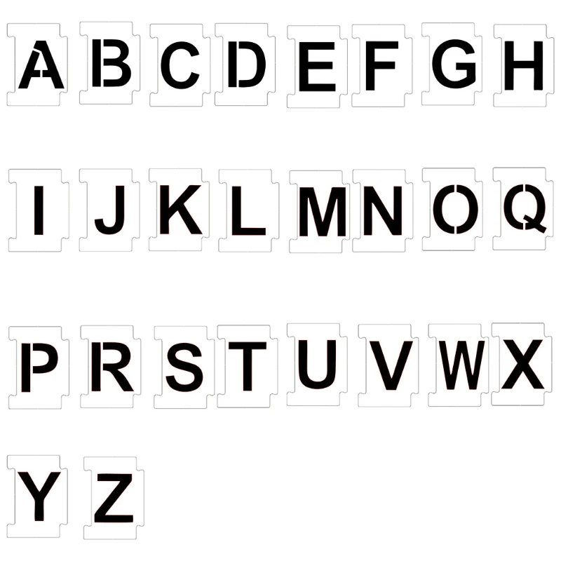 Free Printable Alphabet Stencils Templates  Stencil Alphabet Numbers -  62pcs 5 - Aliexpress