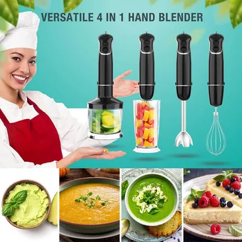 

Smart Electric Blender Mixer Set Hand Immersion Blender with 12-Speed Stick Blender With Cord Whisk Food Chopper Mixing Beaker